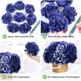 thumbnail image 4 of 60 PCS Navy Blue Hydrangea Artificial Flowers with Stems for Wedding Party Home Decor Table Centerpieces Florals Bouquets Arrangement Arch Festival Decoration, 4 of 6