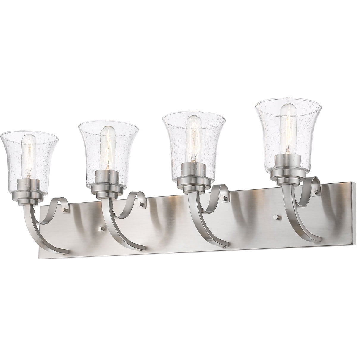 Bathroom Vanity 4 Light Fixtures With Brushed Nickel Finish Steel