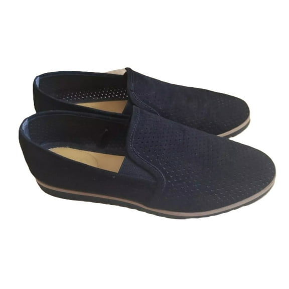 Franco Sarto Women's Harland Loafers Black Suede 5.5M