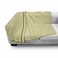 thumbnail image 3 of Greek Key Soft Flannel Fleece Throw Blanket, Roman Culture Themed Minimalist Pattern Meander Diagonal Squares Tile, Cozy Plush for Indoor and Outdoor Use, 70" x 90", Yellow White, by Ambesonne, 3 of 6