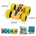 thumbnail image 2 of Set of 4 Friction Powered Car Toys, Double-sided Stunt Flip Inertia Car, Push and Go Toy Cars for Toddlers, Powered Pull Back Toys Vehicle 360 Rotation, Best Gifts for 3 4 5 6 7 8 Year Old Boy, 2 of 7