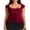 Red, variant on Argulvti Women´s Lace Flower Crochet Tops, Cap Sleeve Low Cut Drawstring T-shirt Female Off Shoulder Clothing