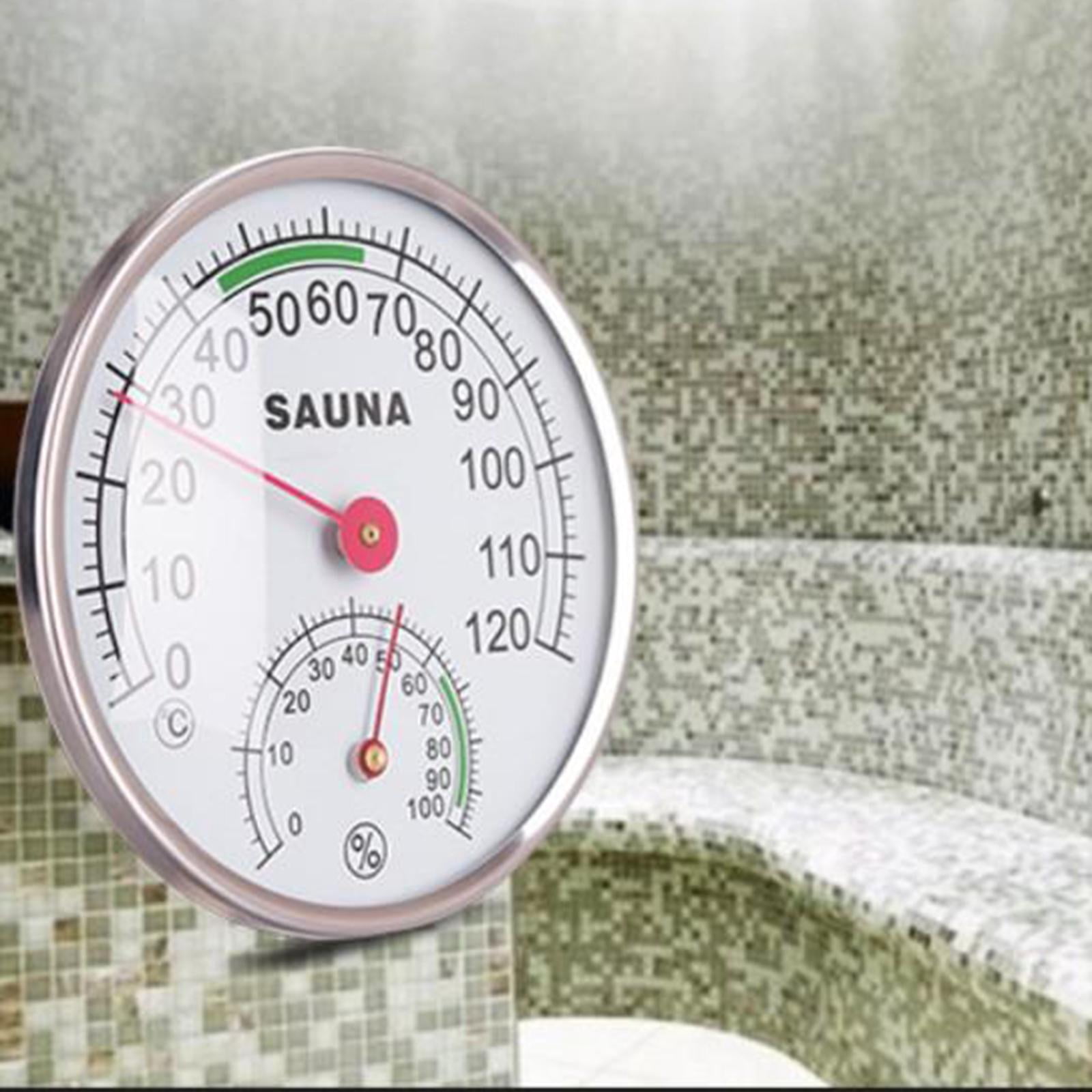4.9inch Round Sauna Hygrothermograph Hygrometer Humidity and Temperature Measurement Meter 0-12℃ for