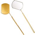 thumbnail image 1 of Lash Mirror for Eyelash Extensions, 60mm Extra Large Eyelash Mirror, Detachable Stainless Steel Makeup Mirror(Gold), 1 of 7