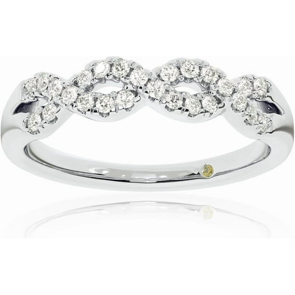 Infinity Lab Created Rings for Women | 1/2 CT. TW. GH VS SI Certified Diamond Promise Ring, Anniversary Bands and Wedding Band | Ring Size 4.5