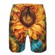 thumbnail image 3 of Balery Deep Yellow Colorful Sunflower Traje de Baño Estilo Hawaiano para Hombre, Shorts de Secado Rápido con Bolsillos-Medium, 3 of 6