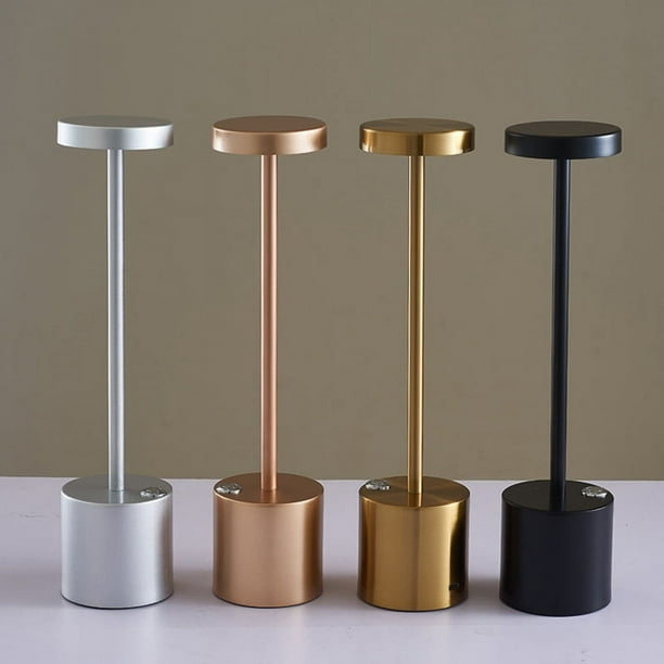 Lámpara en forma de I LED de ambiente retro con barra de carga, decoración creativa, lámpara de mesita de noche, dormitorio, luz de noche USB