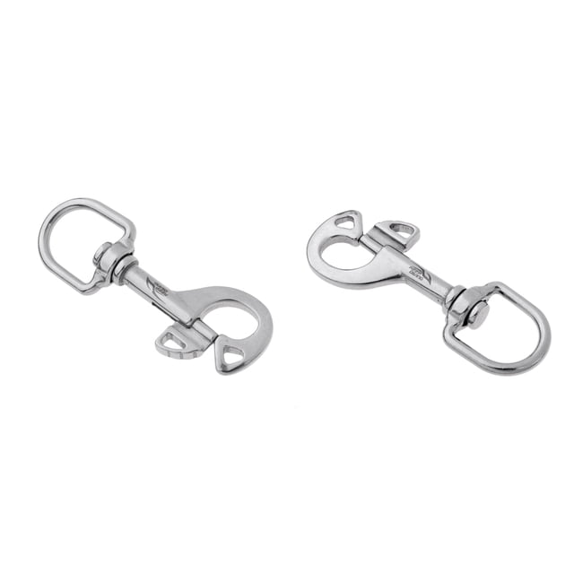 2x de Seguridad Giratorio DYNWAVEMX Clips de Buceo Hebillas Universales de Marino Acero Inoxidable Broche de perno de ojo giratorio