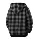 thumbnail image 4 of MHFRRA Sudadera con Capucha y Forro con Estampado de Cuadros de Invierno, Jersey con Cremallera, Chaqueta Informal Cálida para Exteriores Gris, 4 of 8