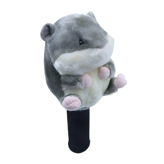 Funda protectora de felpa para palos de golf: suave, bonita, con diseño de dibujos animados, resistente a los arañazos, accesorio original, ideal para Hámster conductor