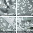 thumbnail image 5 of Coolmee Muslin Throw Blanket, Soft Breathable Yarn Dyed Jacquard Leaf Pattern Cotton Throw Blankets for Couch Bed Sofa, Blankets for Adults, Machine Wash，Bluish Grey, 50 x 60 inches, 5 of 7