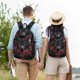 thumbnail image 4 of Disketp Rose Full Moon Black Wolf Mochila de Lona Estampada, Mochila Escolar de Viaje Ligera para Estudiantes y Portátil-Medium, 4 of 5