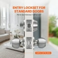 thumbnail image 6 of KFFKFF Entry Door Knob and Deadbolt Set, Nickel-Plated Entry Door Handle and Single-Cylinder Deadbolt Combo, Suitable for 1-3/8" to 1-3/4" Door Width, Door Locking Mechanism, 6 of 9