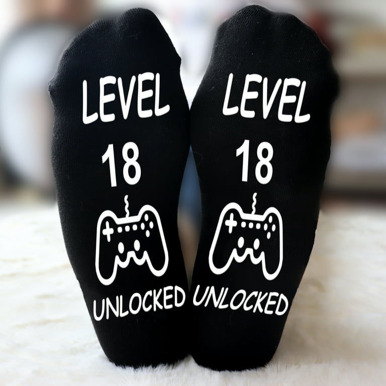 Belloxis Cool Gifts for 10 12 13 18 Year Old Boys 18th Birthday Gifts Teen Boys Gaming Socks for Boys Grip Socks Mens Black
