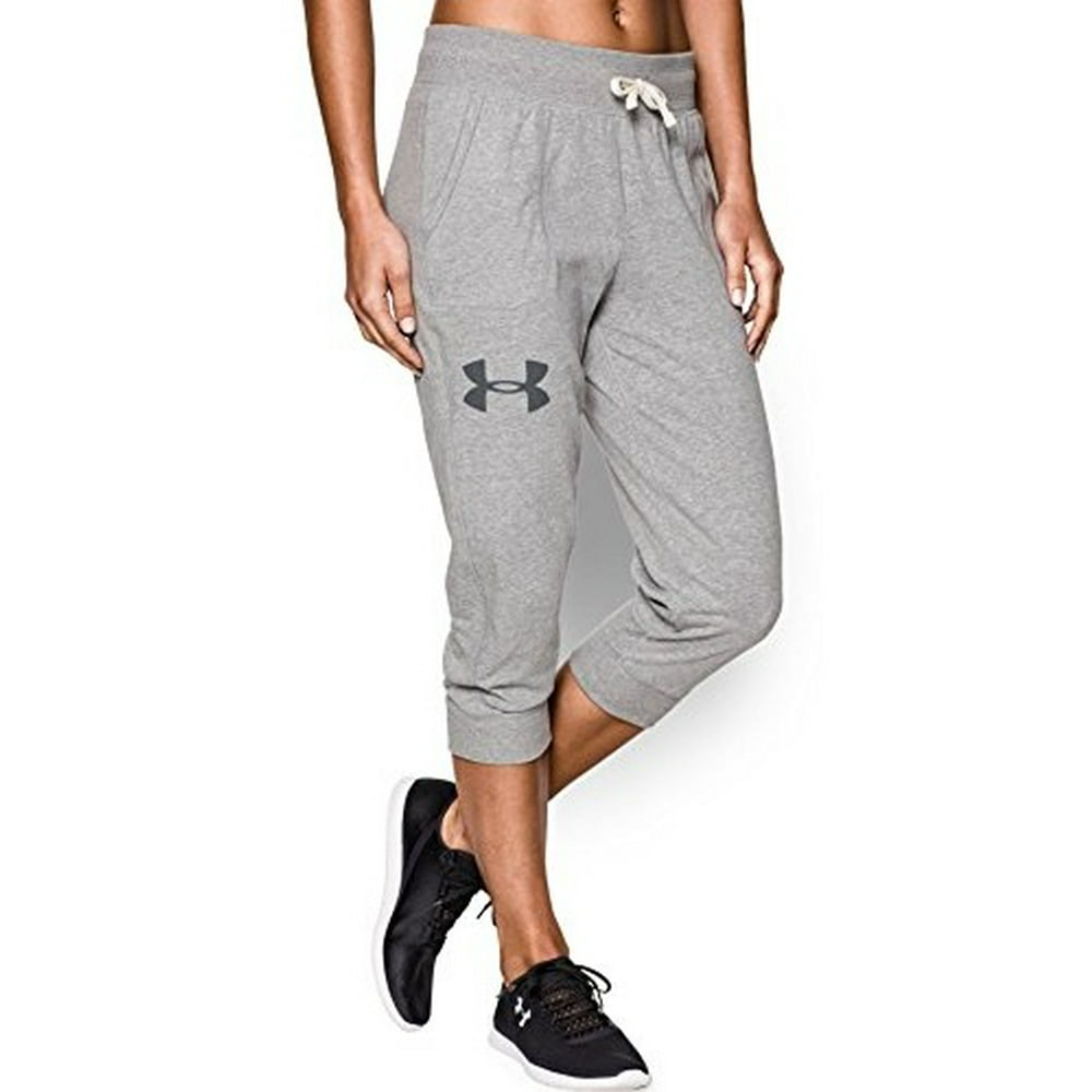 Under Armour - Under Armour Women's UA Charged Cotton Tri-Blend Capri X-Small True Gray Heather