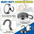 thumbnail image 5 of Grtard 110 lbs Magnetic Hooks Heavy Duty, 8Pack Strong Magnet Hook for Cruise Cabins, Large Magnetic Hooks, Magnets with Hooks for Hanging, Cruise, Curtain, Home, Kitchen, Workplace(Black), 5 of 6
