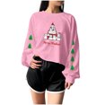 thumbnail image 5 of Elvqul Long Sleeve Shirts for Women Graphic Sweatshirt Crop Winter Spring Womens Shirts Casual, 5 of 7