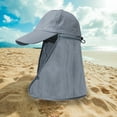 thumbnail image 6 of UPF Sun Hat 3-Way Adjustable with Detachable Shawl for Men & Women, Outdoor Hiking/Fishing/Camping (Foldable, Dark Gray), 6 of 9