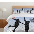 thumbnail image 3 of Ensemble de Housse de Couette Lunarable Sports, Thème Basketball dans la Rue 2 Joueurs sur, 3 of 6
