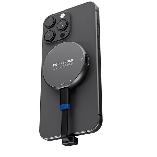 Carcasa Magnética para SSD NVMe M.2 de 2230 GB, Caja para Disco Duro USB 3.2 4K, USB-C, Redonda