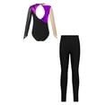 thumbnail image 2 of Haitryli Gymnastics Leotards for Girls Dance Tumbling Outfit Athletic Dancewear Unitard Tracksuit Skating Jumpsuit Purple 12, 2 of 5