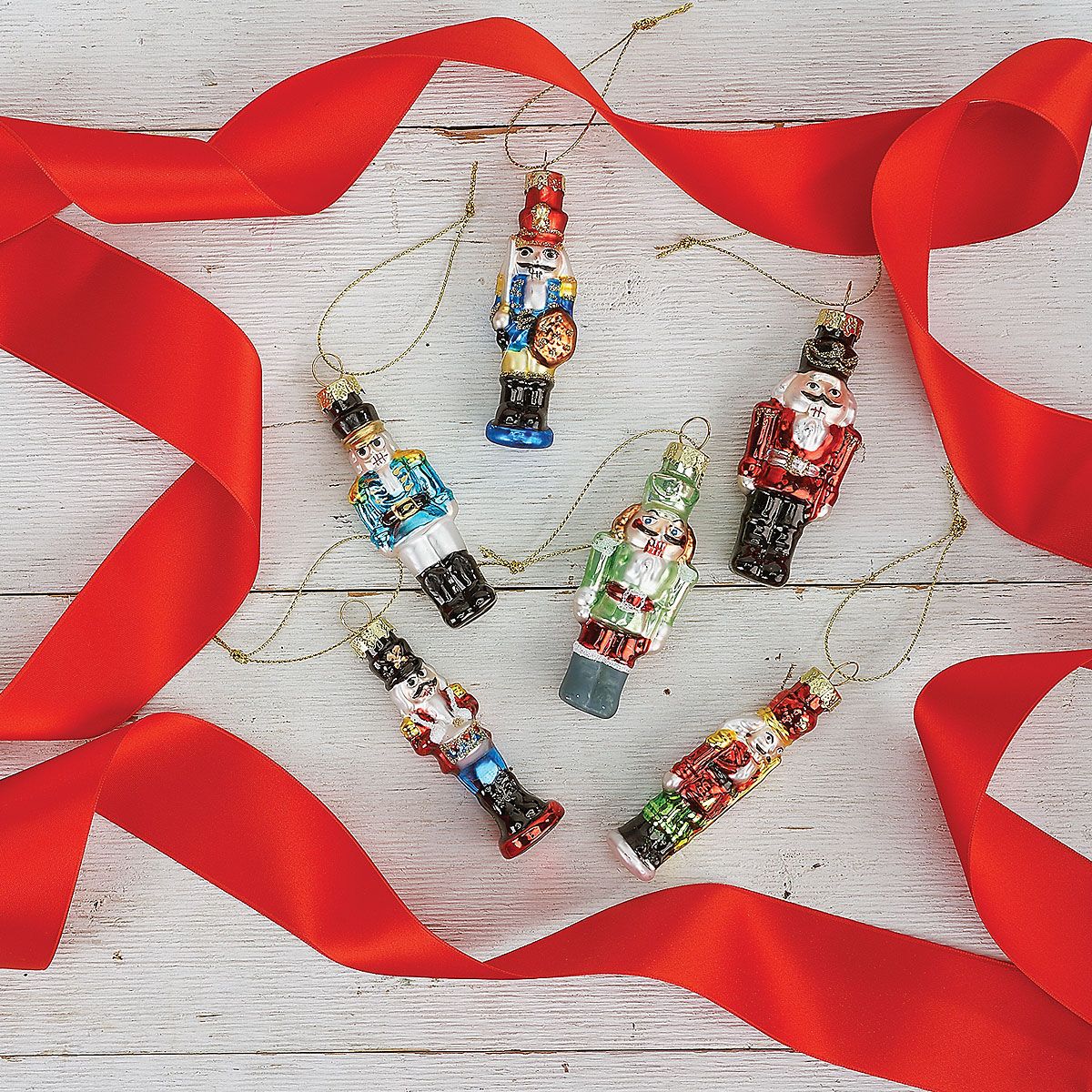 Lillian Vernon Mini Nutcracker Glass Ornaments, Set of 6 photo 5