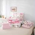 thumbnail image 6 of Homewish Western White Horse Twin Bedding Sets 7-Piece for Women, Romantic Pink Rose Bedding Comforter Set, Kawaii Rustic Animal Reversible Sheet Sets, Luxury Bedroom Decor, 6 of 8