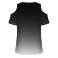 thumbnail image 4 of Patlollav Women Summer T Shirt Cold Shoulder Pullover Blouse V Neck Short Sleeve Tops, 4 of 6