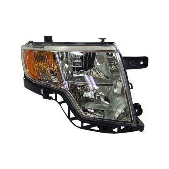 Right Passenger Side Headlight Assembly - without Sport Bright Bezel - Compatible with 2007 - 2010 Ford Edge 2008 2009