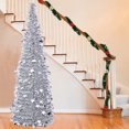 thumbnail image 3 of YAOMOBB Quick Assembly Christmas Tree Glittering Christmas Pencil Tree Stable Base Foldable Realistic Indoor Outdoor Decoration, 3 of 7
