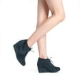 thumbnail image 4 of Dream Pairs Women's Casual Fashion Lace-Up Wedge Ankle Booties Low Heel Design, 4 of 4