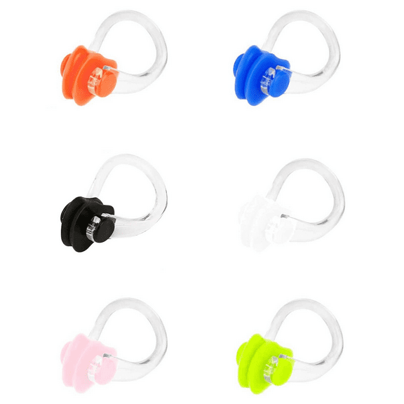 Soft Silicone Swimming Nose Clips Swim Training Nose Protector with Storage Box for Adults and Beginners 6 PCS