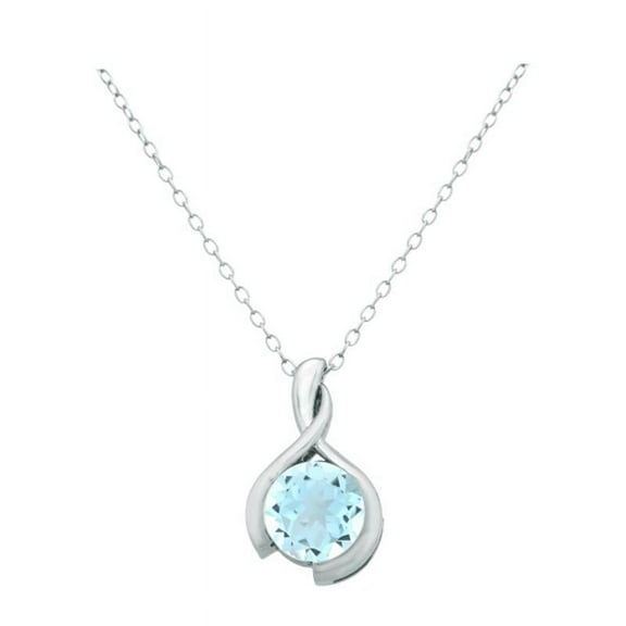 Sterling Silver Blue Topaz Pendant