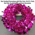 thumbnail image 3 of Star Garland Decorations with Wire Core, 24.6 Ft 1-Pack, Hot Pink, for Christmas and Party Decoration, 3 of 4