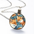 thumbnail image 6 of Fox Necklace Personalized Custom Photo Round Pendant Adjustable Stainless Steel Necklaces with Gift Box for Men Women Mothers Valentine's Jewelry Gift, 6 of 6