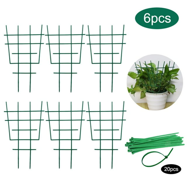 6Pcs Garden Plant Climbing Trellis Mini Plant Pots Frame Patio Climbing Trellises