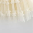 thumbnail image 5 of ZHOGXU Childrens Kids Girls Skirt Elastic Waist Solid Color Layered Hem Mesh Comfortable Fashion Mini Skirt For Casual Daily Wear,Beige,12-24 Months, 5 of 9