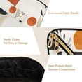 thumbnail image 5 of FORMRS Makeup Bag Travel Cosmetic Organizer for Women Fold Flat Zipper Pouch with Handle, White Abstract Shapes, 5 of 8