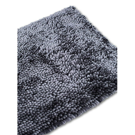 Internet's Best Microfiber Chenille Bath Mat | Non Slip Bathroom Rug | Soft Absorbent Carpet | Fast Drying Shower (48 x 29