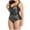 Black, variant on sovlvnd on Clearance Women's Printed Fashionable Oversized O Ne Piece Swimsuit With Exposed Navel0 Sexy Oversized Swimsuit