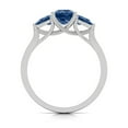 thumbnail image 5 of Pear and Princess Cut Natural Sapphire Gemstone Ring in 14K White Gold (Size: 6), 5 of 6