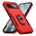 thumbnail image 2 of Case Compatible with Google Pixel 9 Pro XL, Cover with Magnetic Ring Holder Stand Hybrid Rugged Shockproof Drop Proof Heavy Duty Cell Accessories for Google Pixel 9 Pro XL Women Men, Red/Rose, 2 of 10