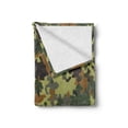 thumbnail image 2 of Camo Soft Flannel Fleece Throw Blanket, Classical Germany Camouflage Pattern Forest Jungle Colors Design, Cozy Plush for Indoor and Outdoor Use, 50" x 70", Green Brown Dark Green, by Ambesonne, 2 of 6