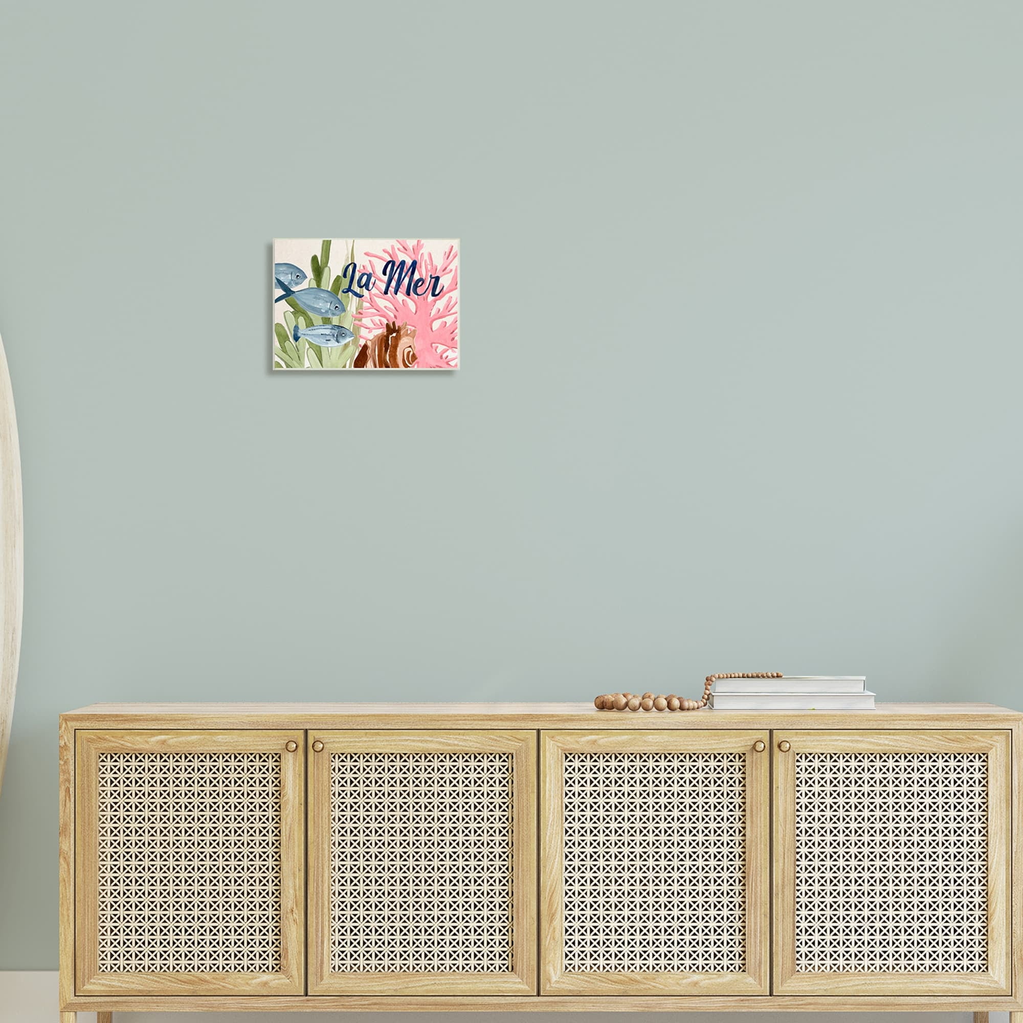 Stupell Industries La Mer Fish Shallow Sea Shell Coral Algae ,15 x 10, Design by Annie Warren