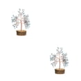 thumbnail image 3 of Wosthever Árbol de cristal hecho a mano - Hermosa decoración del hogar para todas las ocasiones Árbol artificial de cristal natural azul claro azul claro 2Conjunto, 3 of 6