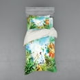 thumbnail image 1 of Ambesonne Dragonfly Bedding Set 3 Pcs, Ferns Flourishing Nature, Twin XL, Multicolor, 1 of 3