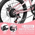 thumbnail image 6 of 20 Inch Kids Mountain Bike, Bikes for Girls,DEYGIA 7-Speed with Front Suspension, Dual Disc Brakes & Knobby Tires for Ages 6-14, Multi Color, 6 of 8