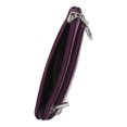 thumbnail image 2 of Unique Bargains 1 Pc Coin Purse Wallet Portable Mid-Line Two Zipper Pocket Coin Purse Pouch Purple Red, 2 of 5