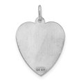 thumbnail image 3 of Auriga Fine Jewelry 14K White Gold Large Heart Disc with Name Charm (L- 19.5mm, W- 16mm) for Women, 3 of 6