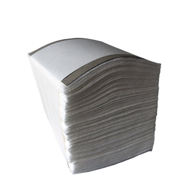 300PCS Sábanas no tejidas Tipo plegable Almohadillas removedoras de maquillaje Pieza de tela suave para el cuidado de la piel facial para uso en el salón del hogar (10 cm blanco)